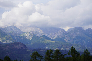 clouds over the mountains