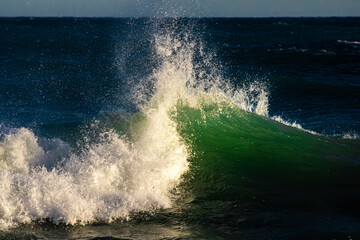 Waves at sunset