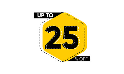 25 percent discount vector illustration, 25 percent off sale vector, 25 percent off abstract