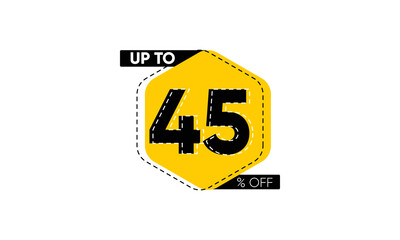 45 percent discount vector illustration, 45 percent off sale vector, 45 percent off abstract