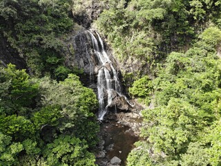 Aerial shot of waterfalls in Philippines