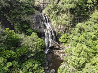 Aerial shot of waterfalls in Philippines