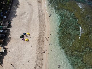 Beautiful aerial shot of beaches in Philippines
