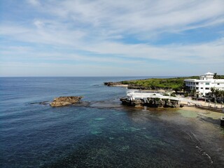 Beautiful aerial shot of beaches in Philippines