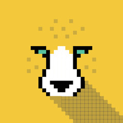 Fototapeta premium Simple pixel animal series, the cheetah