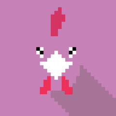 Simple pixel animal series, the Rooster