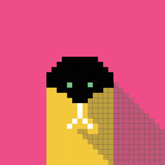 Naklejka premium Simple pixel animal series, the Cobra