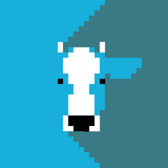 Simple pixel animal series, the cow