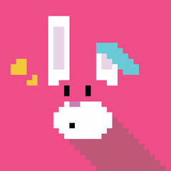 Simple pixel animal series, the rabbit