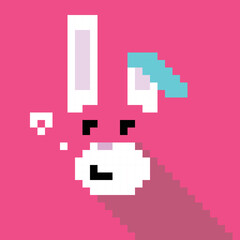 Fototapeta premium Simple pixel animal series, the rabbit