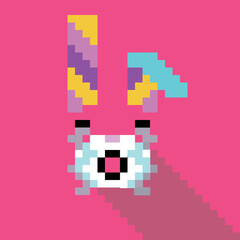 Simple pixel animal series, the rabbit