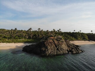 Beautiful aerial shot of beaches in Philippines