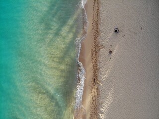 Beautiful aerial shot of beaches and islands in Philippines