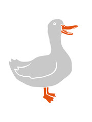 Cartoon Vogel süße Gans 