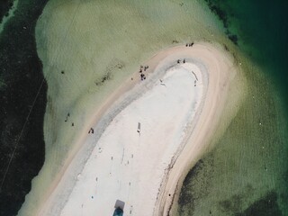 Beautiful aerial shot of beaches and islands in Philippines