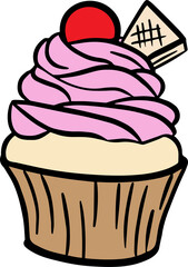 Cupcake cartoons design