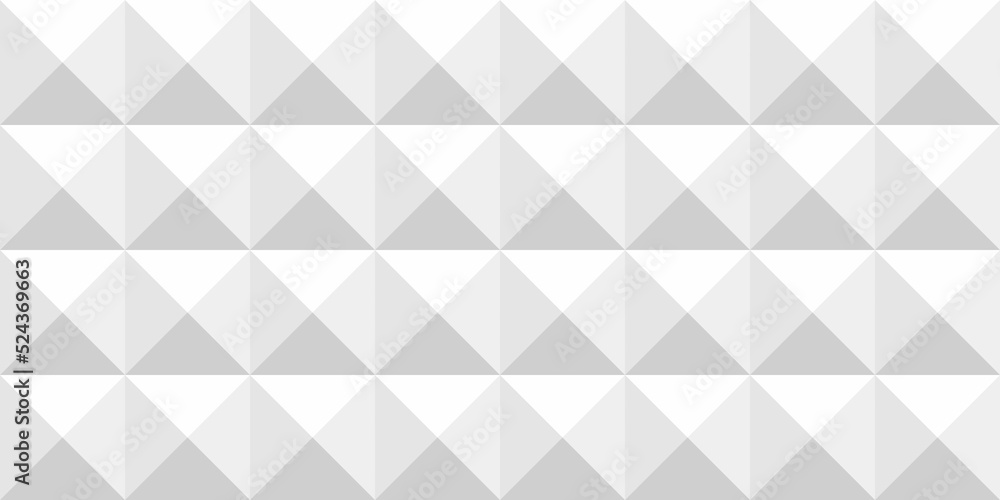 Poster seamless abstract minimal white pyramid cubes background texture. elegant modern geometric squares w