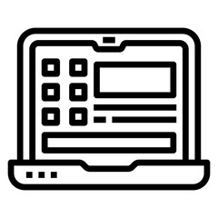 Laptop line icon. Can be used for digital product, presentation, print design and more.