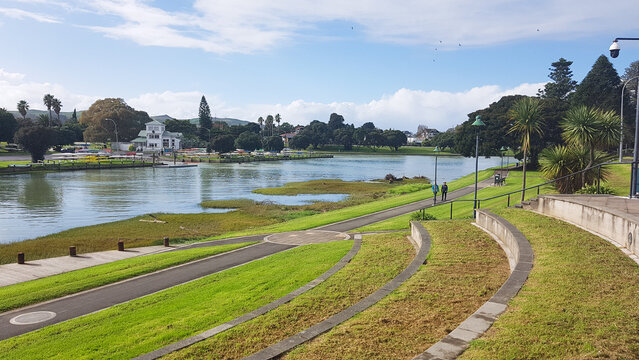 A waterfront promenade in Gisborne, New Zealand