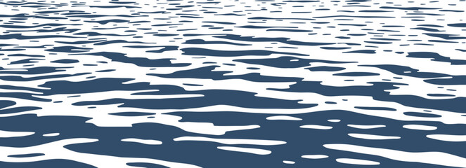 Ocean ripples texture. One-color background with waves on a water surface.