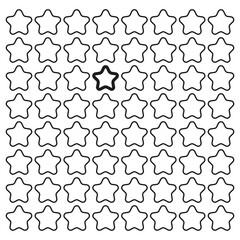 black star pattern. Bright seamless pattern. Vector illustration. stock image. 