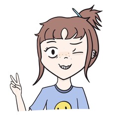 estudiante cansada pero feliz