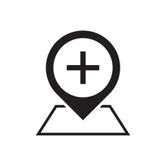 Add GPS icon design. isolated on white background. vector illustration