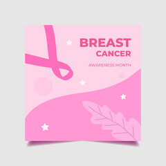 Breast Cancer Awareness month social media post web banner