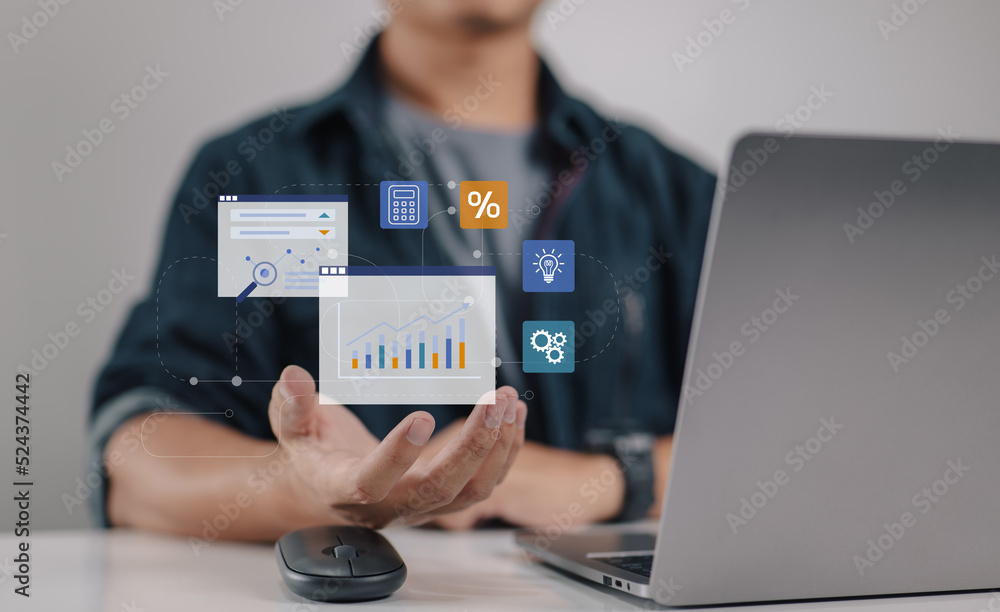 Aufkleber consulting and online business courses. financial chart analysis, executive networking.