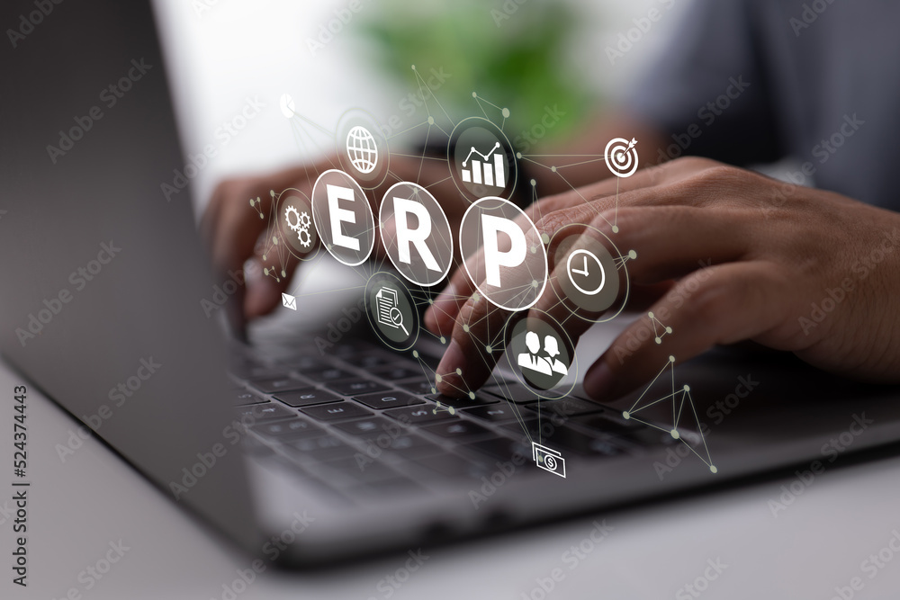 Poster an it manager looks at the architecture of erp (enterprise resource planning) erp, enterprise resour