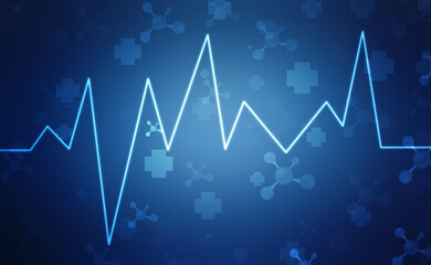 DNA structure, Genetics and medical science concept, Concept of biochemistry with Dna molecule on abstract medical background