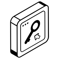 Protection from unauthorized user isometric icon