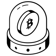 A trendy line isometric icon of an error