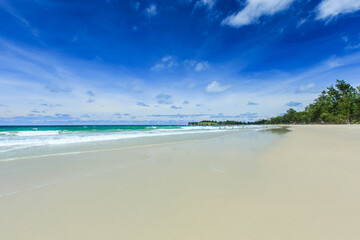 Borneo beach landscape at Kudat Sabah, Malaysia.