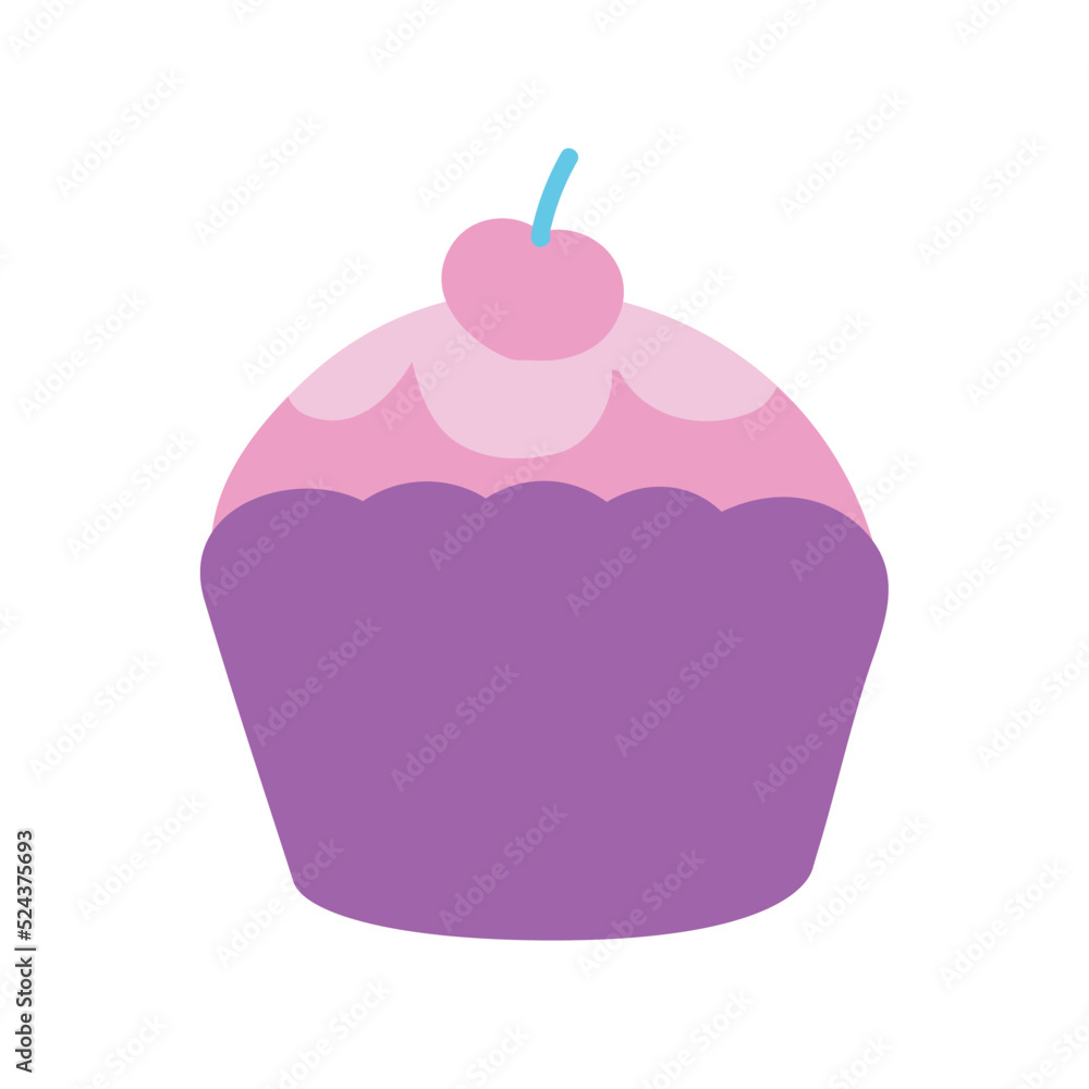 Poster cupcake with fruit