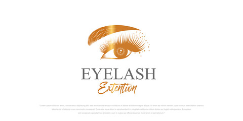Luxury beauty eyelash logo design