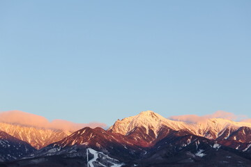 Fototapeta na wymiar Mountain range, Sky, Summit