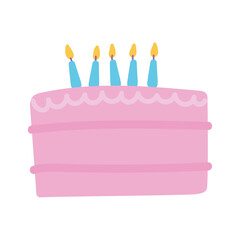 birthday cake with candles