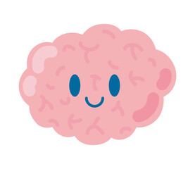 cute brain cartoon