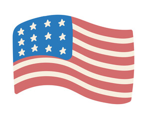 Fototapeta premium USA flag national cartoon icon