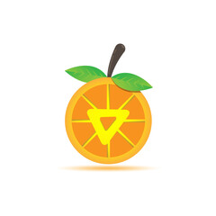 Fresh orange logo vector illustration. Orange fruit logo concept for business and social media element.