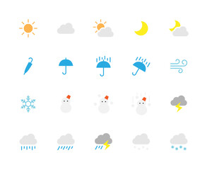 天気のアイコン（線なし）