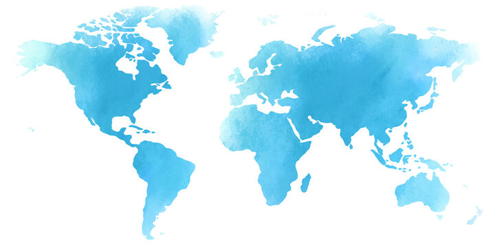 world map vector blue