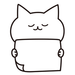 色加工ok　ねこ素材No.166 メッセージ_穏やか