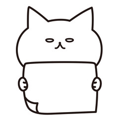 色加工ok　ねこ素材No.170 メッセージ_白目