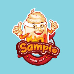 caramel chocolate ice cream character