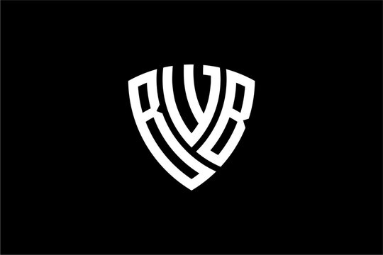 BWB creative letter shield logo design vector icon illustration