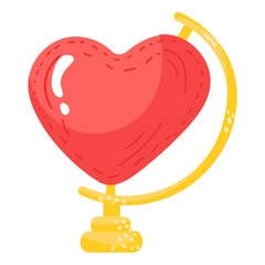 An editable flat sticker of bell 