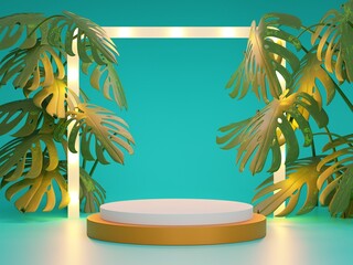 Obraz premium A 3D rendering base for presenting the product in a beautiful and promotional 