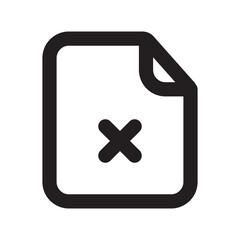 Broken Files Icon with Outline Style